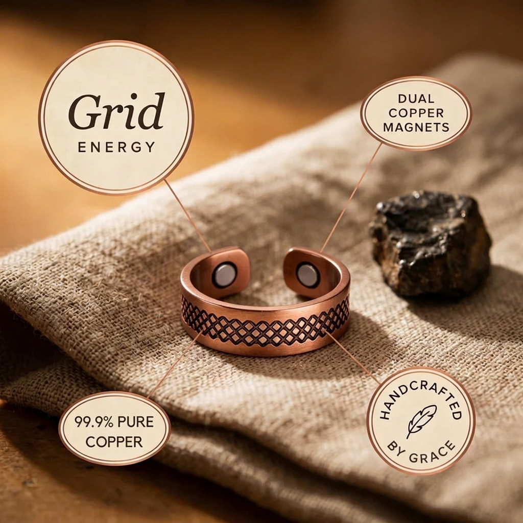 Grace's Grid Copper Ring