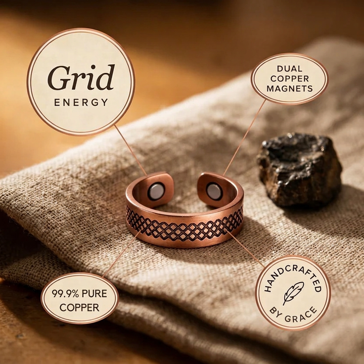 Grace's Grid Copper Ring