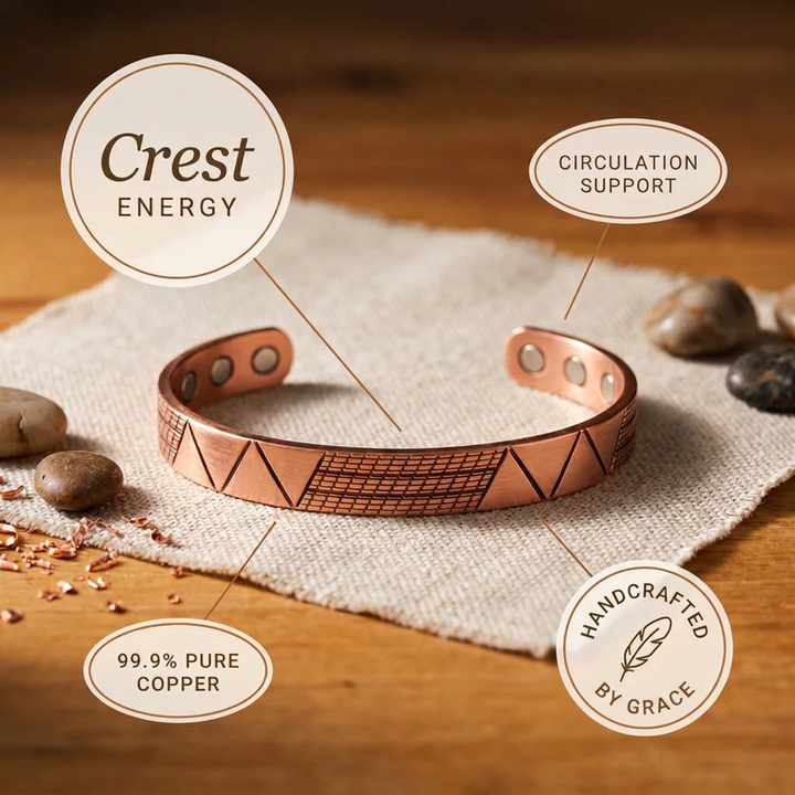 Grace's Crest Copper Bracelet