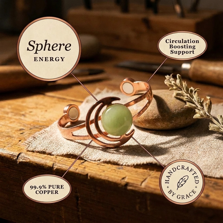 Grace's Sphere Green Copper Bracelet