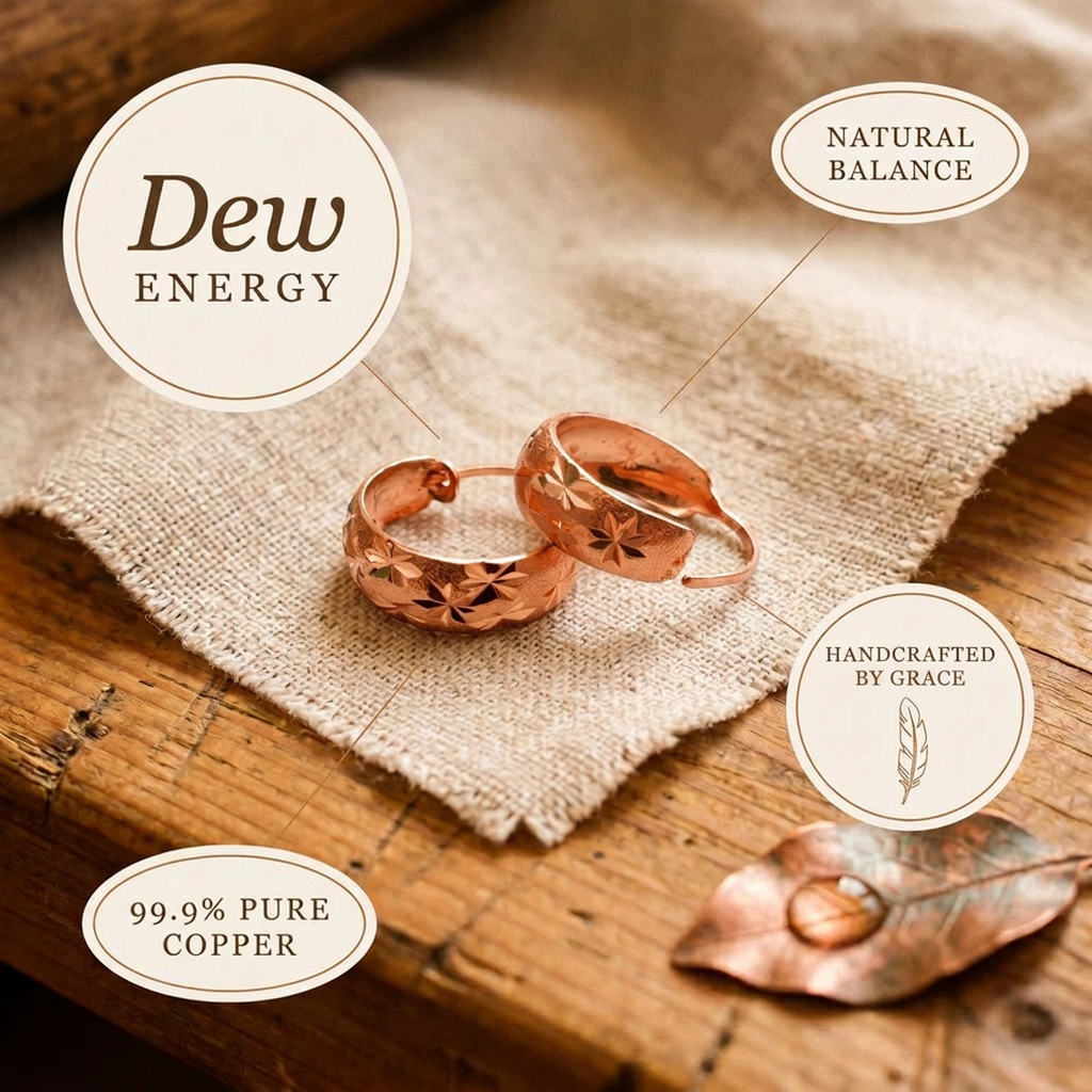 Grace's Dew Copper Earrings