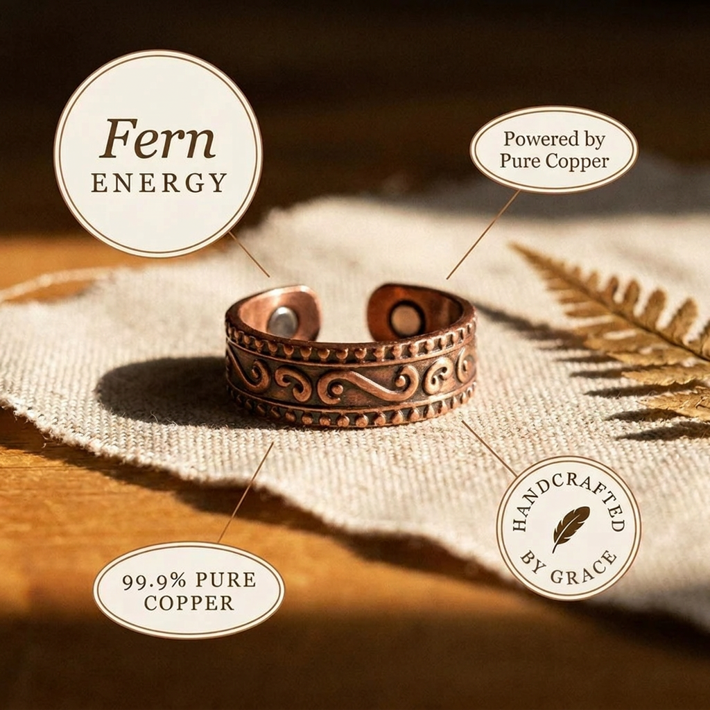 Grace's Fern Copper Ring