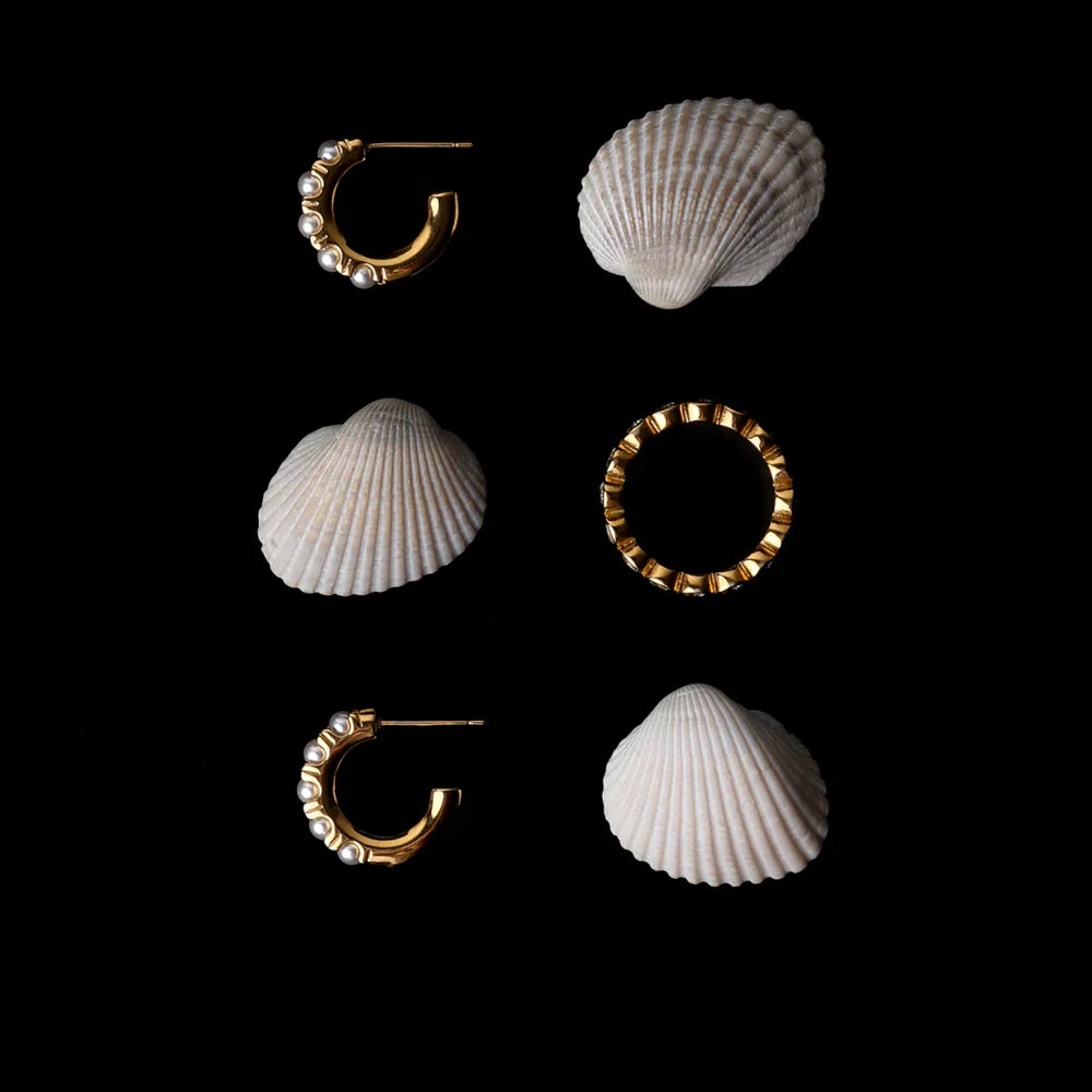 Mother-of-Pearl Charm Earrings