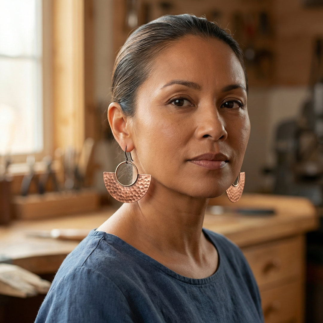Grace's Sol Copper Earrings