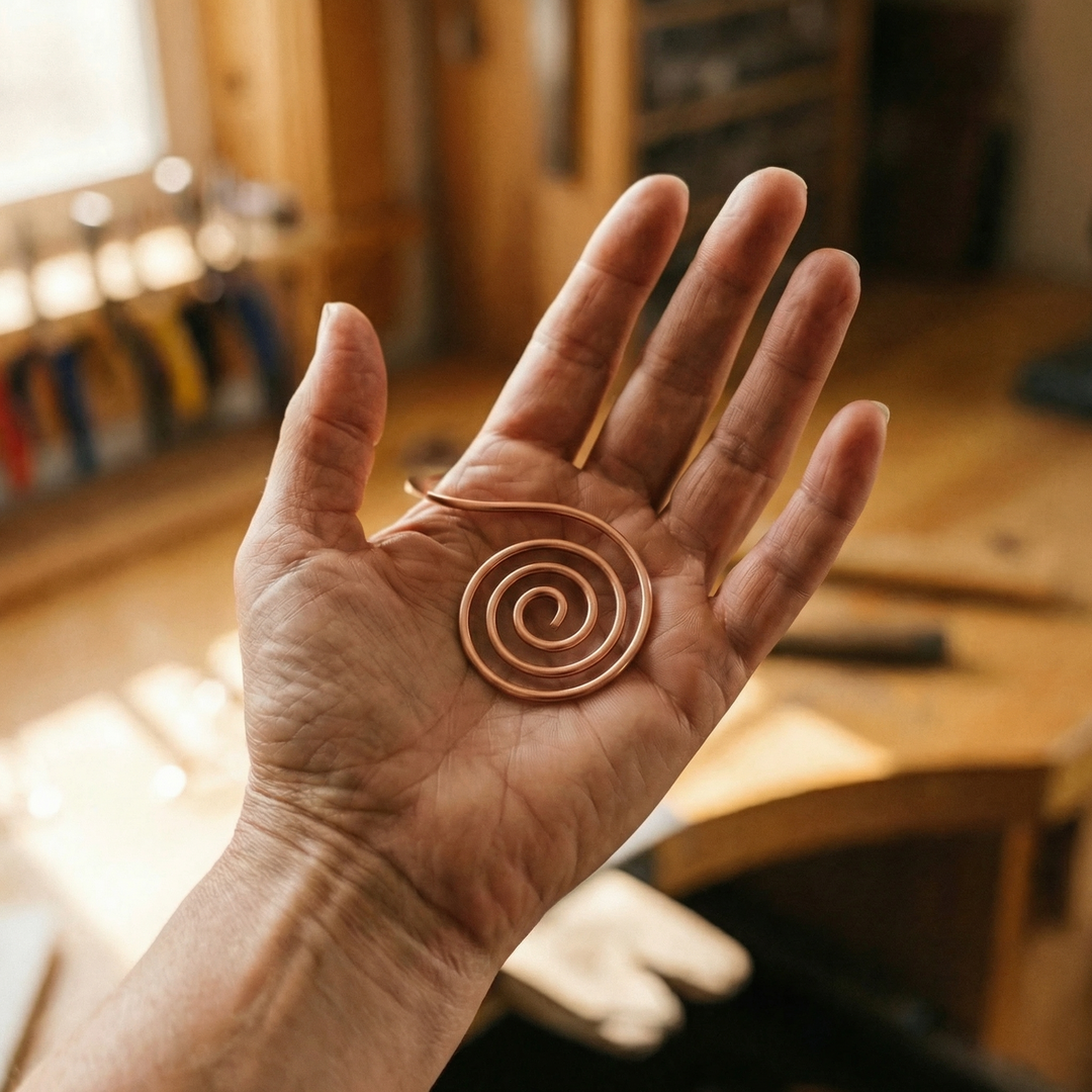 Grace's Flow Copper Hand Spiral
