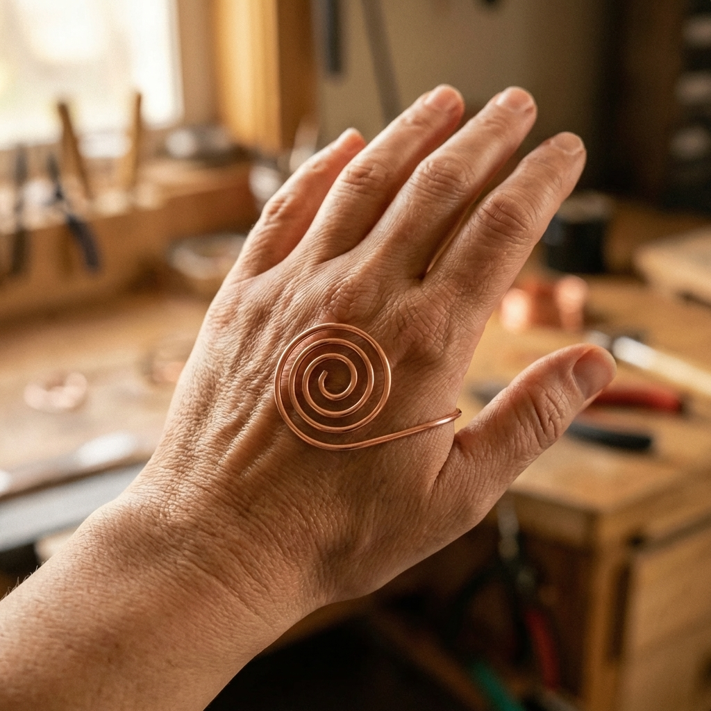 Grace's Flow Copper Hand Spiral