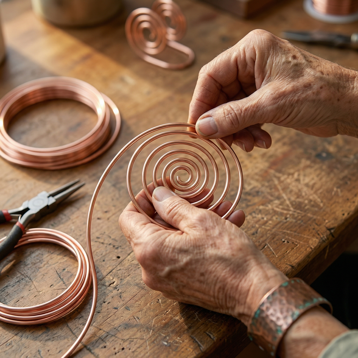 Grace's Flow Copper Hand Spiral