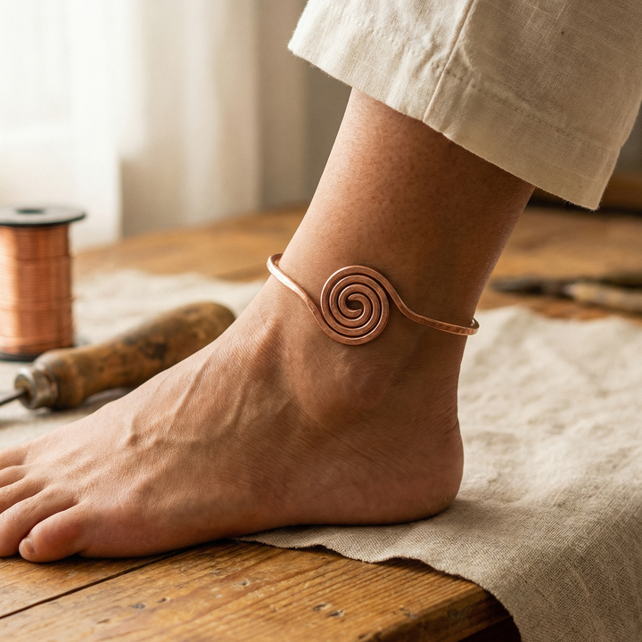 Grace's Coil Copper Anklet
