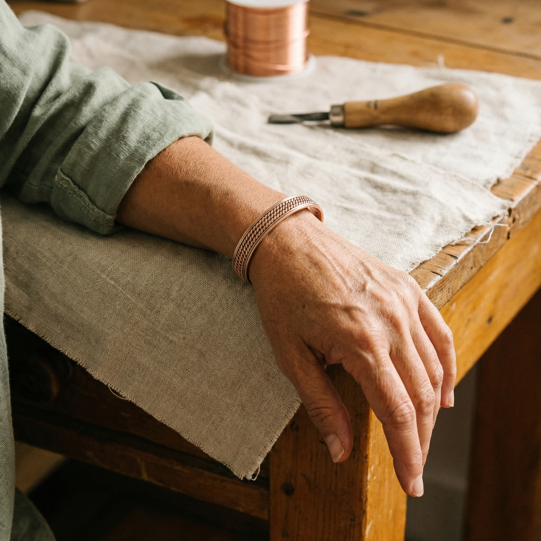 Grace's Wave Copper Bracelet