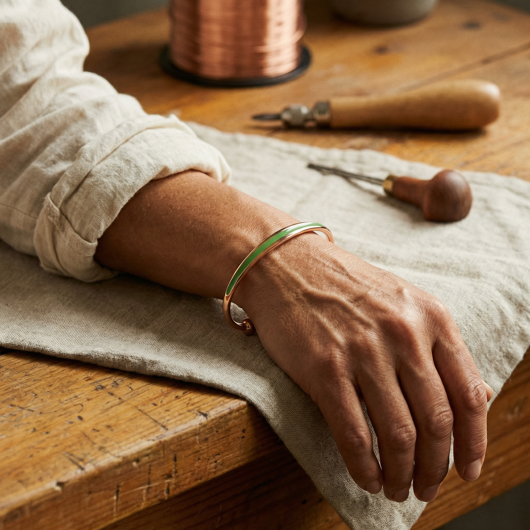 Grace's Jade Copper Bracelet