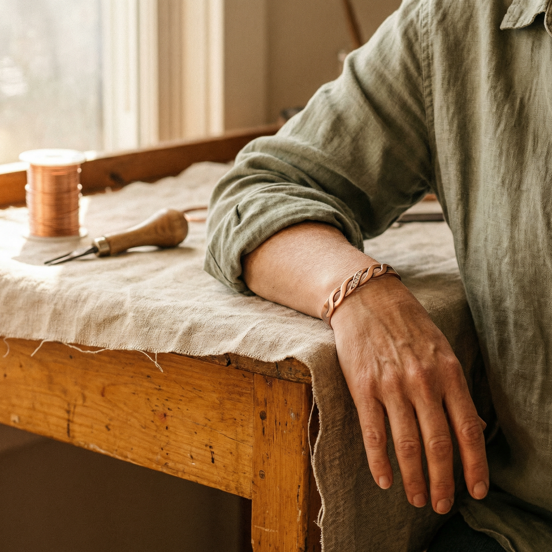 Grace's Seam Copper Bracelet