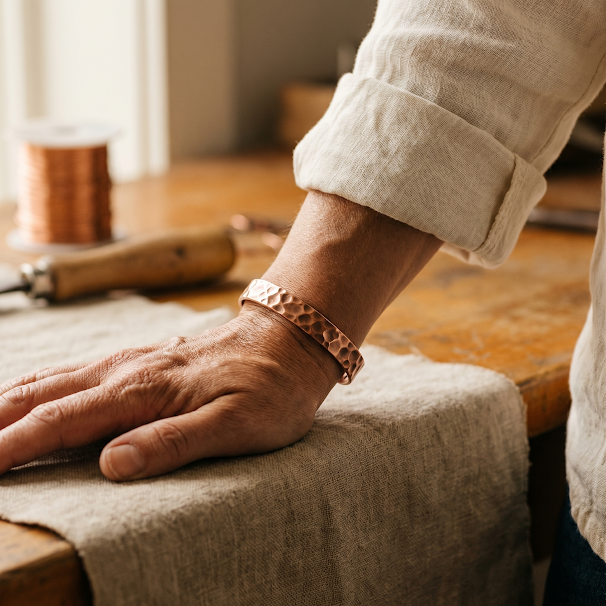 Grace's Furrow Copper Bracelet