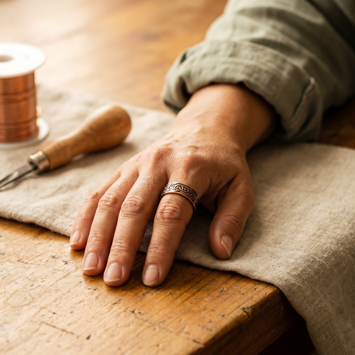 Grace's Burr Copper Ring