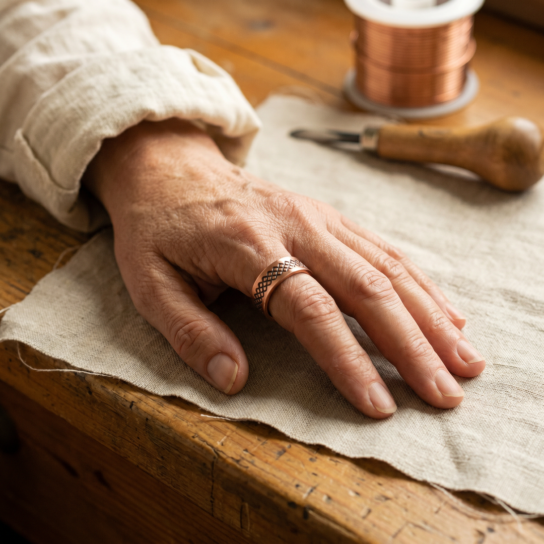 Grace's Grid Copper Ring