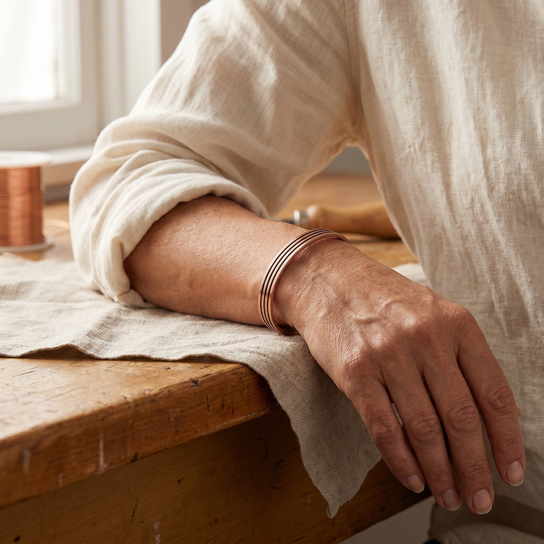Grace's Sage Copper Bracelet
