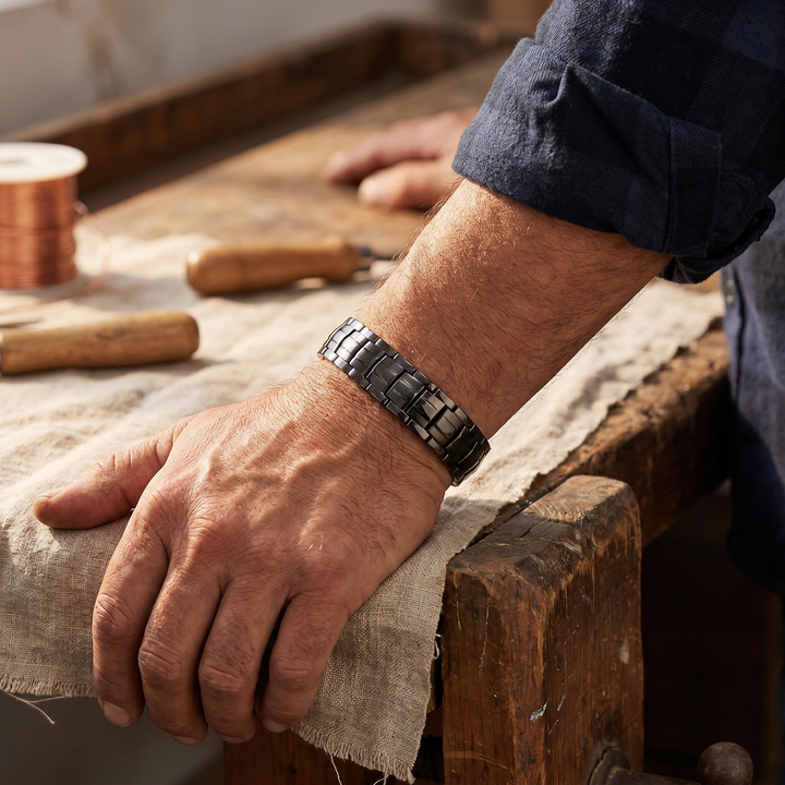 Grace's Ochre Men's  Copper Bracelet