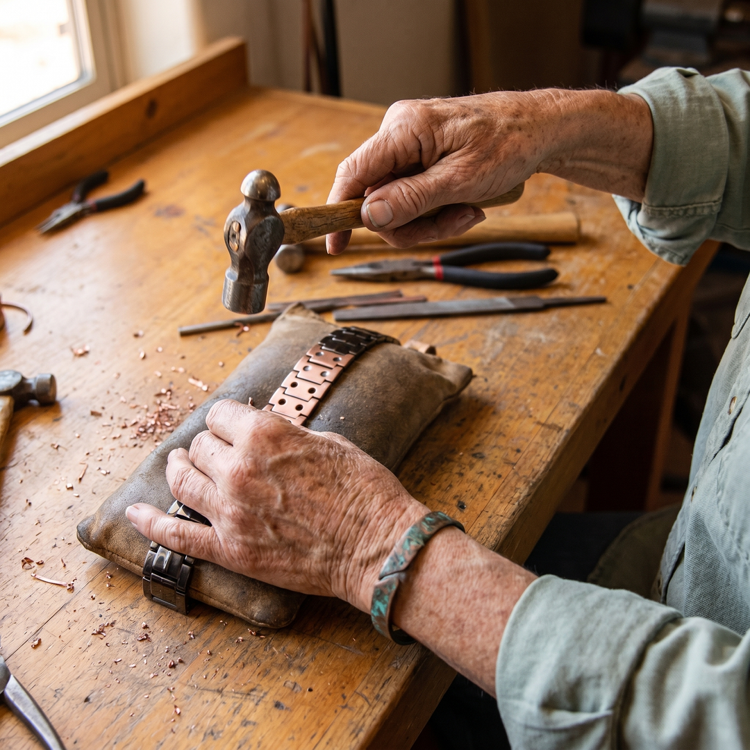 Grace's Ochre Men's  Copper Bracelet