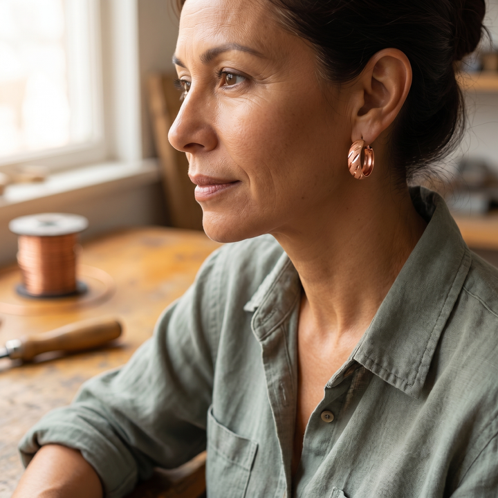 Grace's Vale Copper Earrings