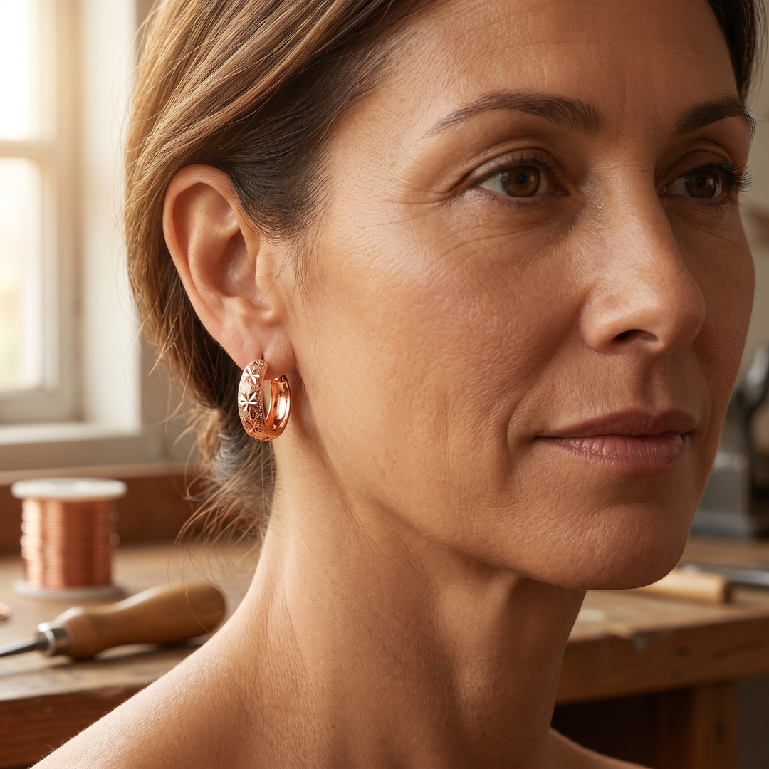Grace's Dew Copper Earrings