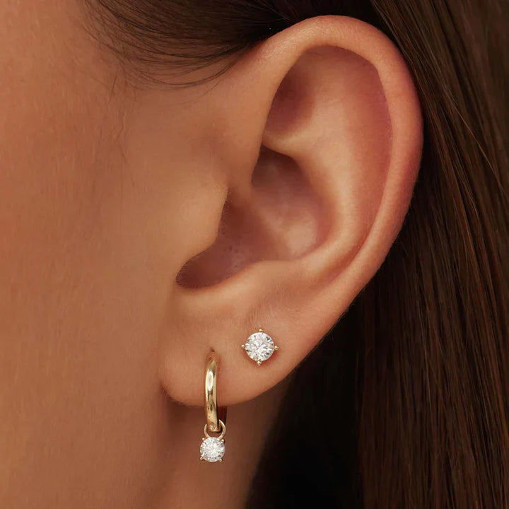 Larmes de Lune Stone Earrings Set | Gold